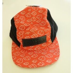 Naruto Akatsuki Snapback Hat Cap Japan Anime Manga Unisex Black Orange